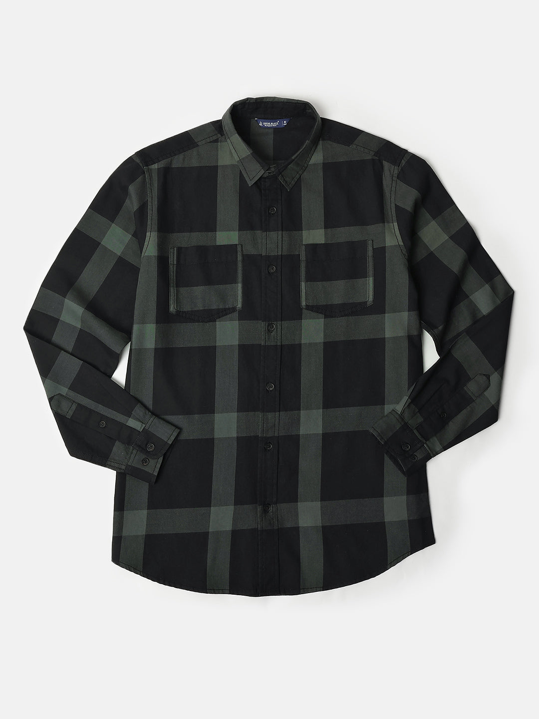 Black Checks Casual Shirt for Men