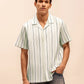 White Textured Short Sleeve Shirts for Men