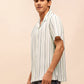 White Textured Short Sleeve Shirts for Men