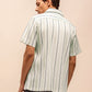 White Textured Short Sleeve Shirts for Men