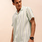 White Textured Short Sleeve Shirts for Men