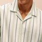 White Textured Short Sleeve Shirts for Men