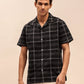 Black Checks Short Sleeves Shirt for Men