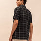 Black Checks Short Sleeves Shirt for Men