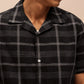 Black Checks Short Sleeves Shirt for Men