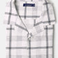 White Short Sleeves Relaxed Fit Checked Shirt