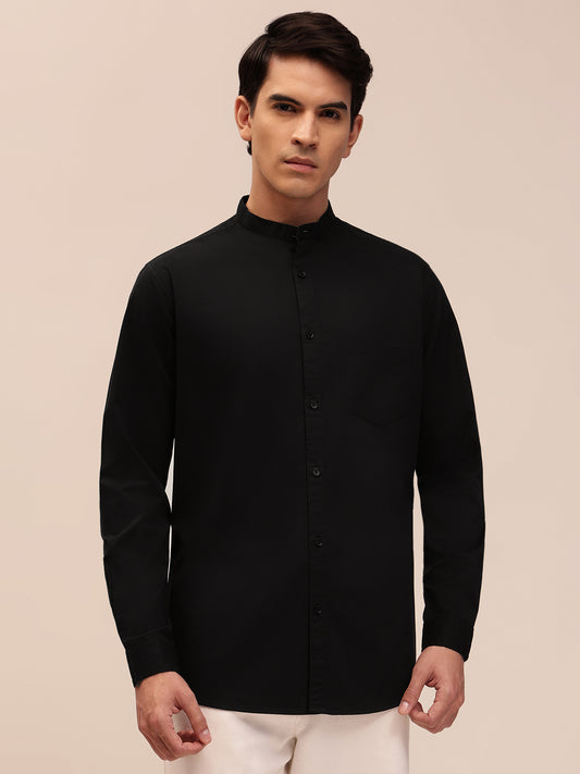 Solid Black Casual Shirt