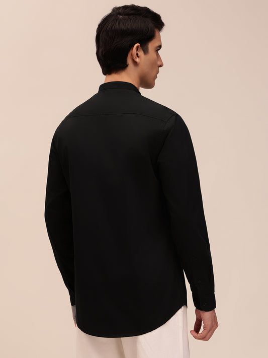 Solid Black Casual Shirt