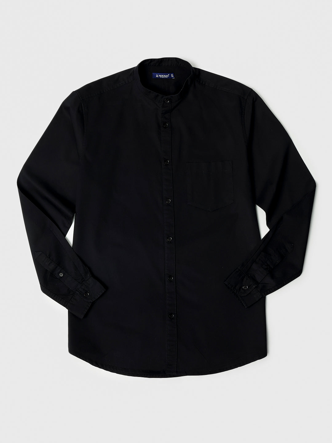 Solid Black Casual Shirt