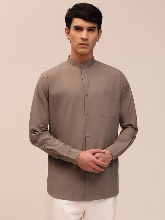 Smart Casual Shirt - Dark Fawn