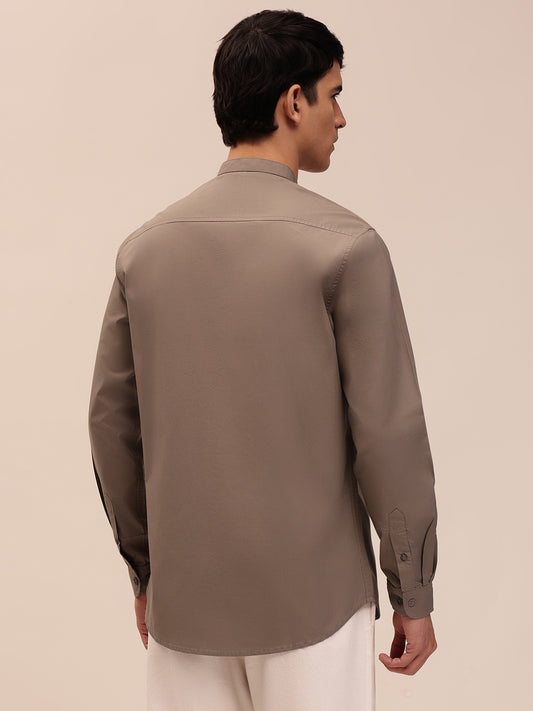 Smart Casual Shirt - Dark Fawn