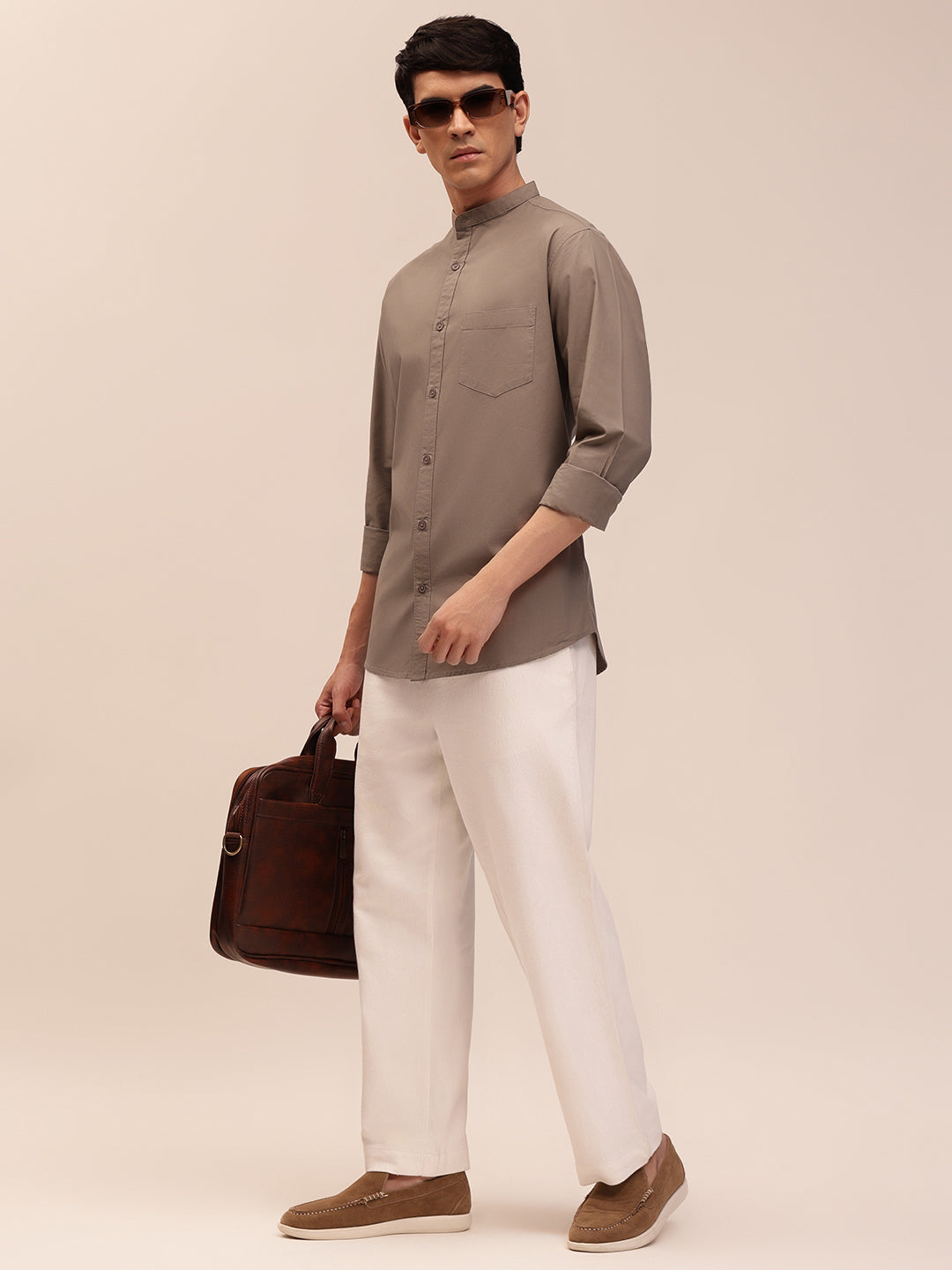 Smart Casual Shirt - Dark Fawn