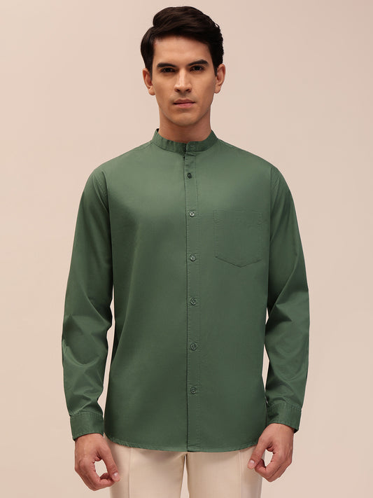 Plain Casual Shirt for Men - Dusty Green