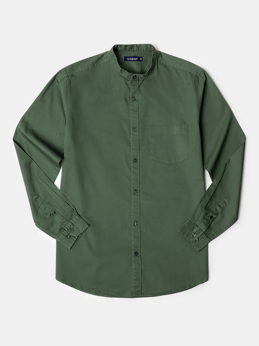 Plain Casual Shirt for Men - Dusty Green