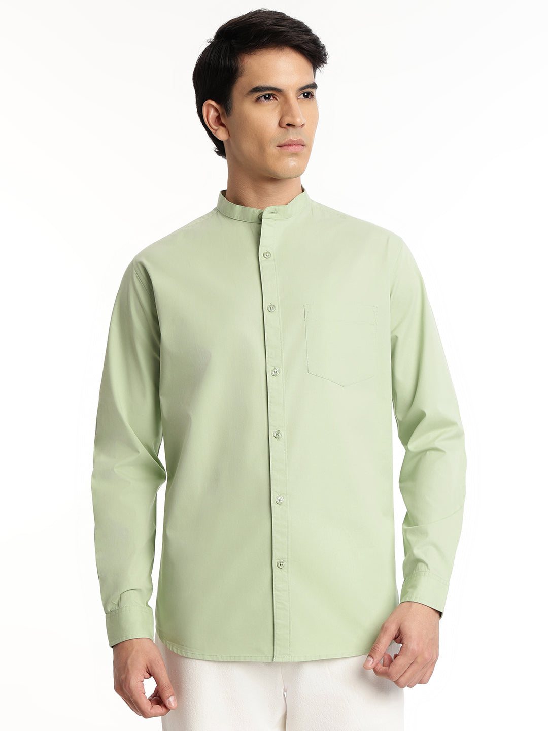 Casual Collared Shirt - Mint Green