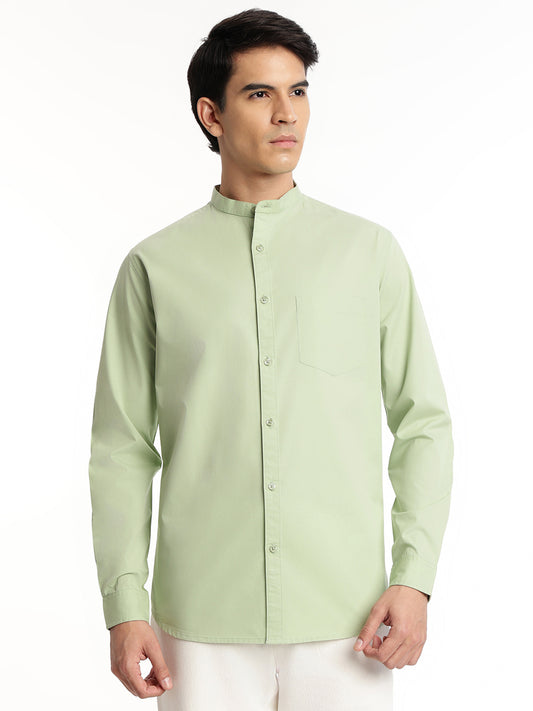 Casual Collared Shirt - Mint Green