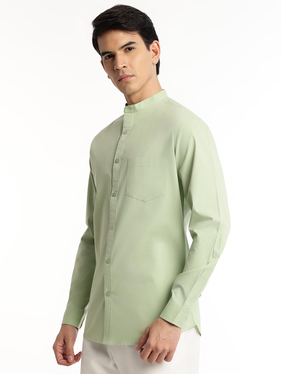 Casual Collared Shirt - Mint Green
