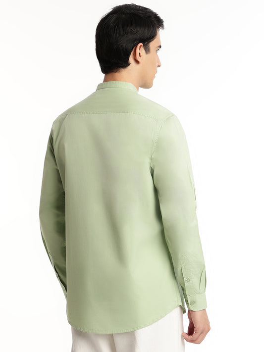 Casual Collared Shirt - Mint Green