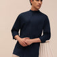 Solid Navy Casual Shirt