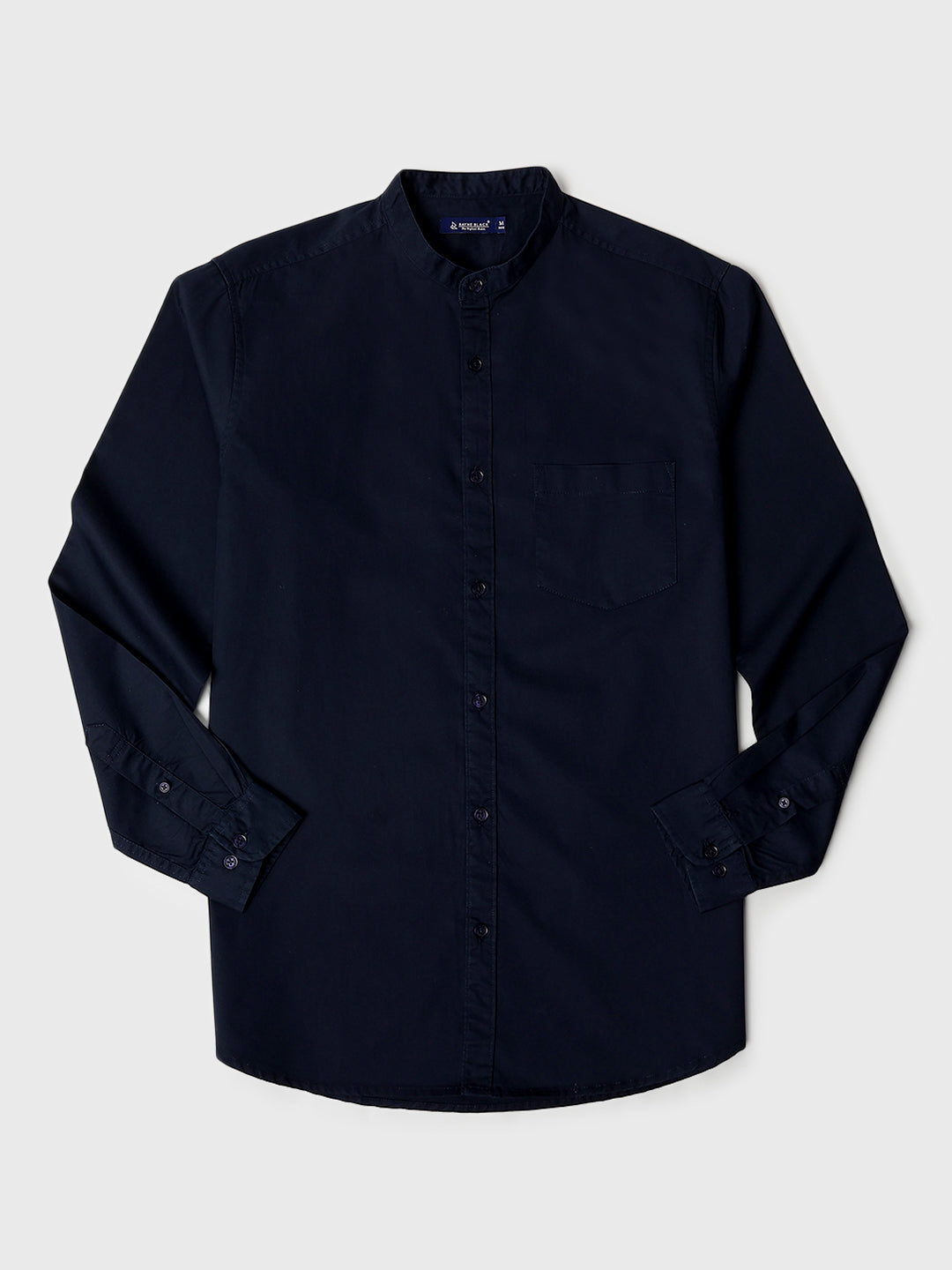 Solid Navy Casual Shirt