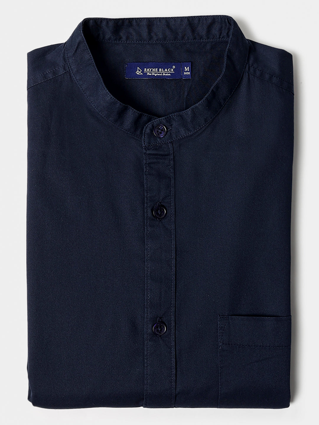 Solid Navy Casual Shirt