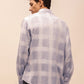Relaxed Fit Checked Shirt in Dusty Blue
