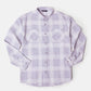Relaxed Fit Checked Shirt in Dusty Blue