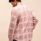 Relaxed Fit Checked Shirt in Dusty Pink