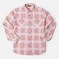 Relaxed Fit Checked Shirt in Dusty Pink