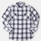 Long Sleeves Relaxed Fit Checked Shirt in White