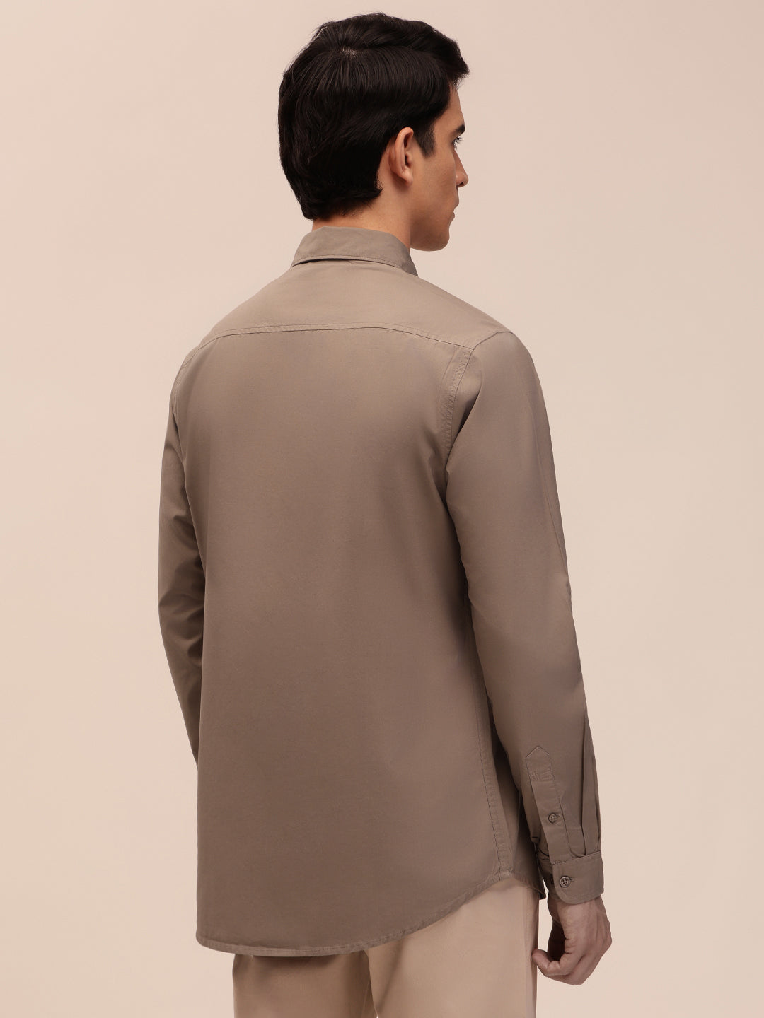 Casual Collared Shirt - Fawn