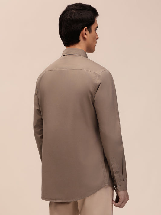 Casual Collared Shirt - Fawn