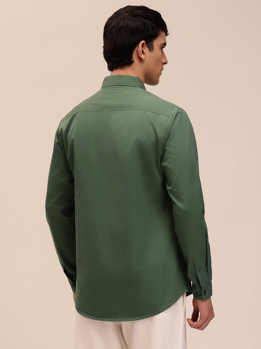 Dusty Green Casual Shirt for Men