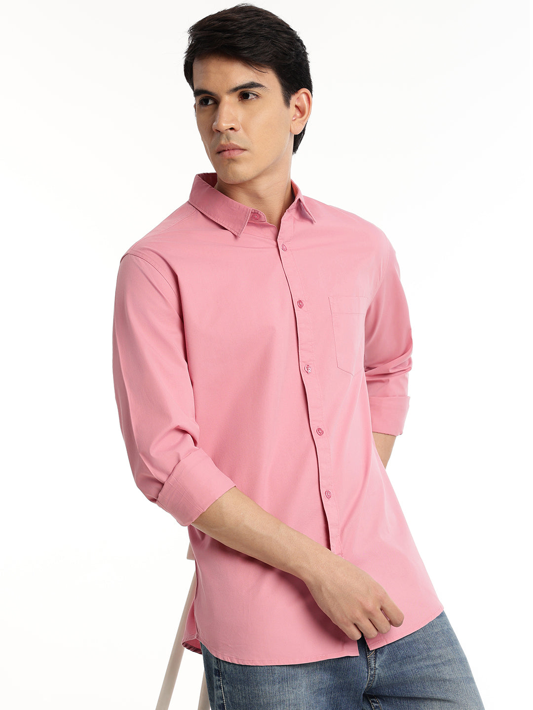 Casual Pink Shirt for Men