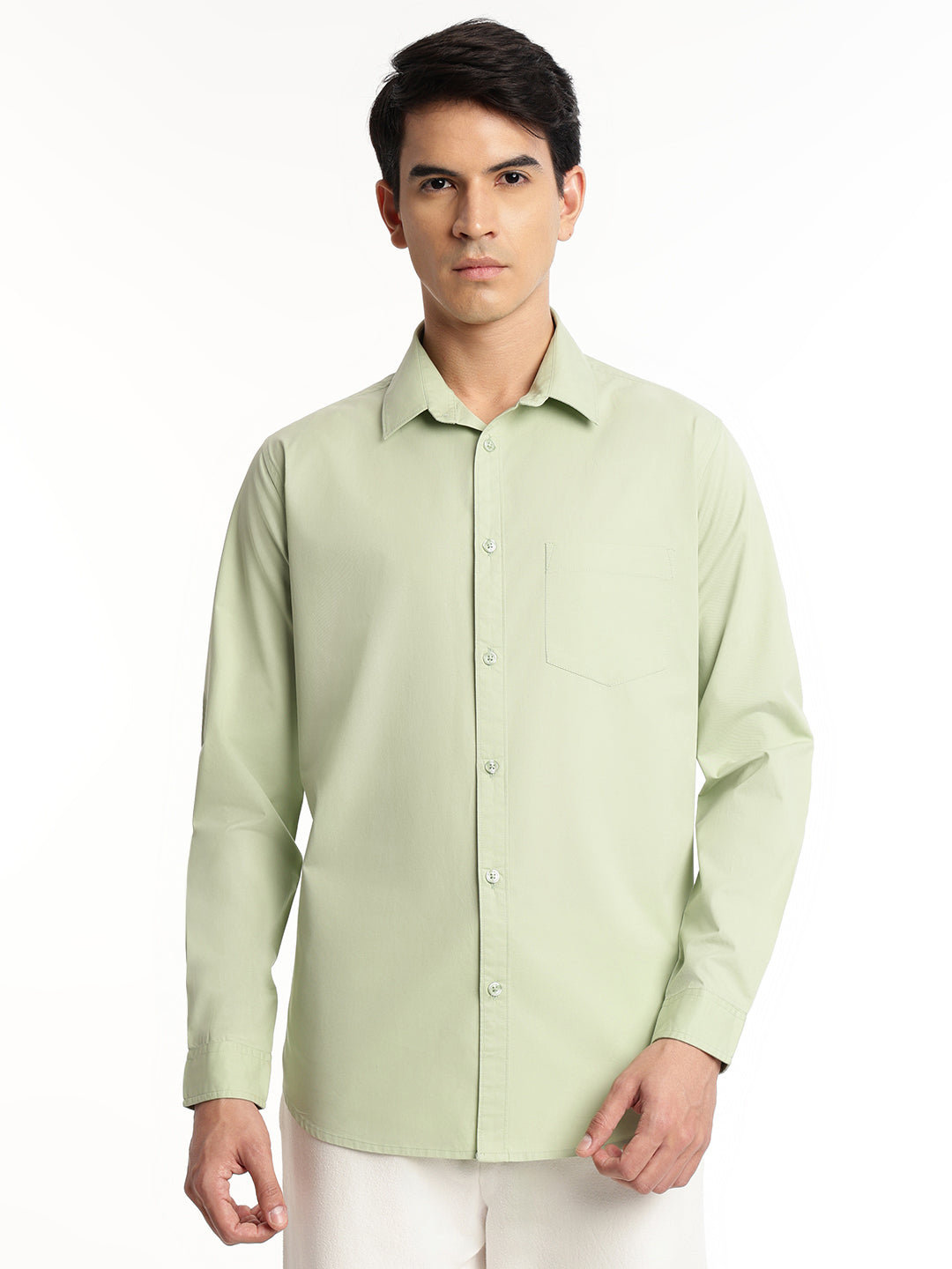 Mint Green Casual Shirt for Men