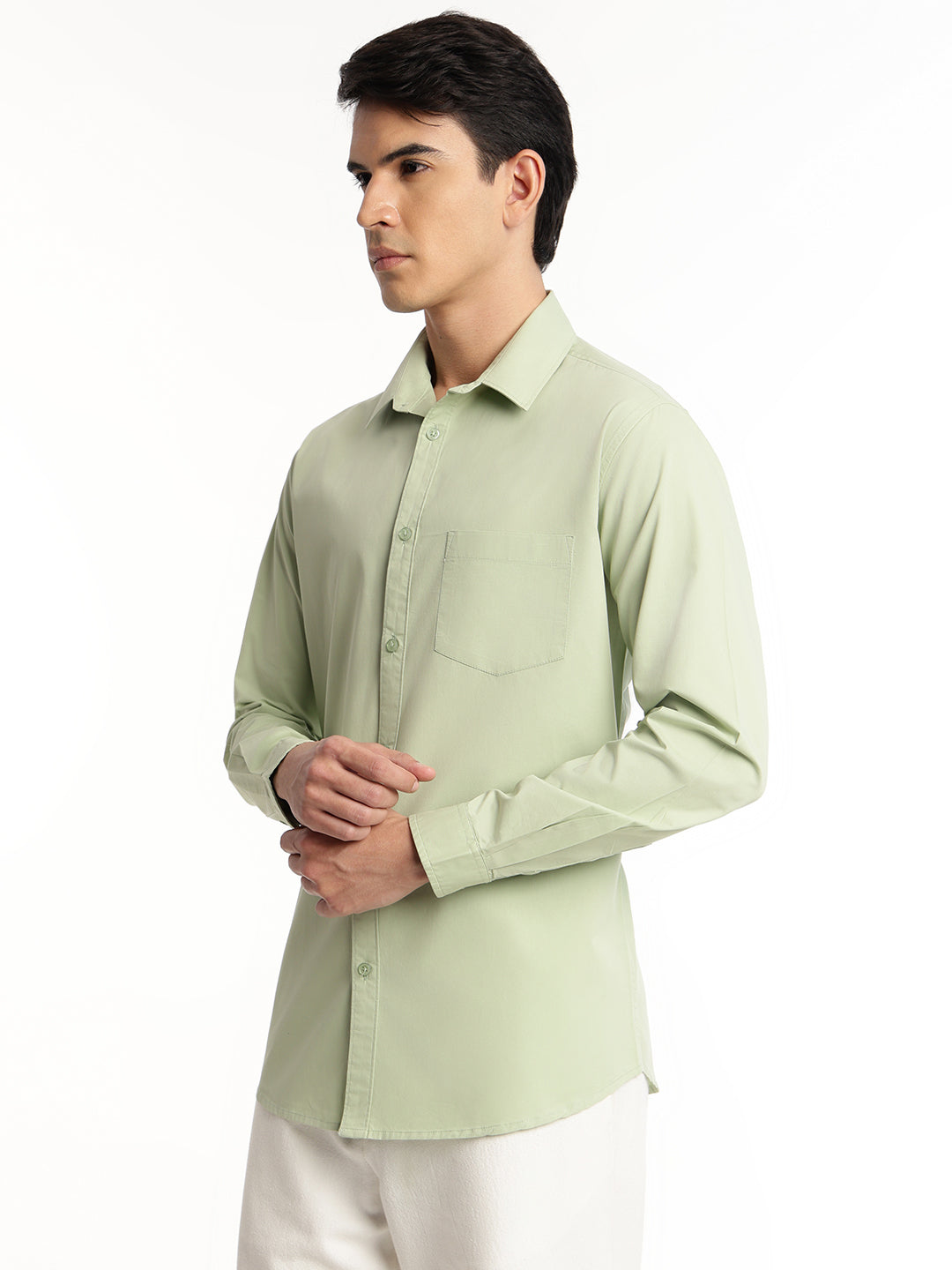 Mint Green Casual Shirt for Men