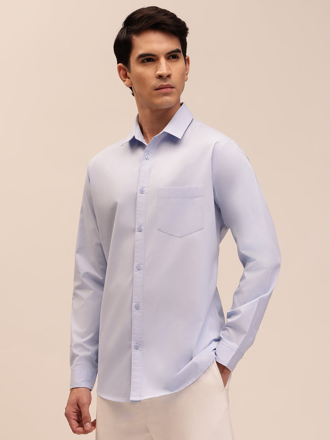Sky Blue Casual Shirt for Men