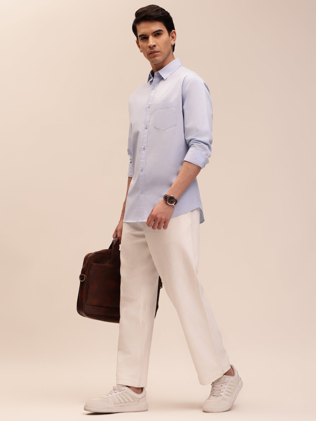 Sky Blue Casual Shirt for Men