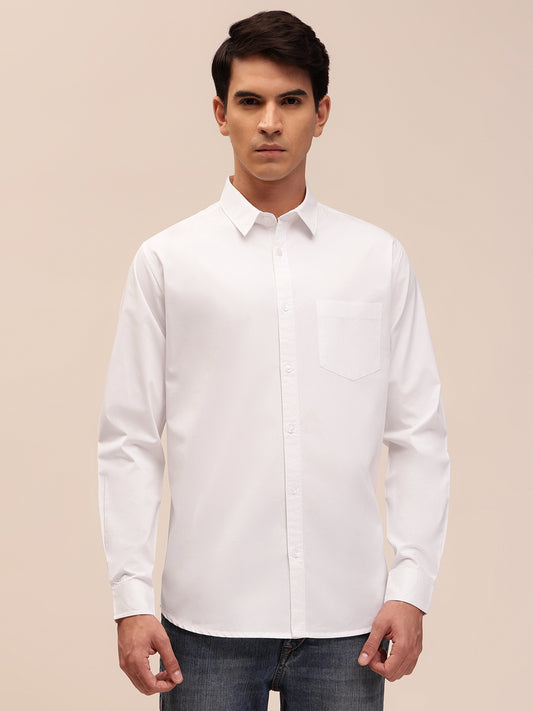 Office Casual White Shirt for Men