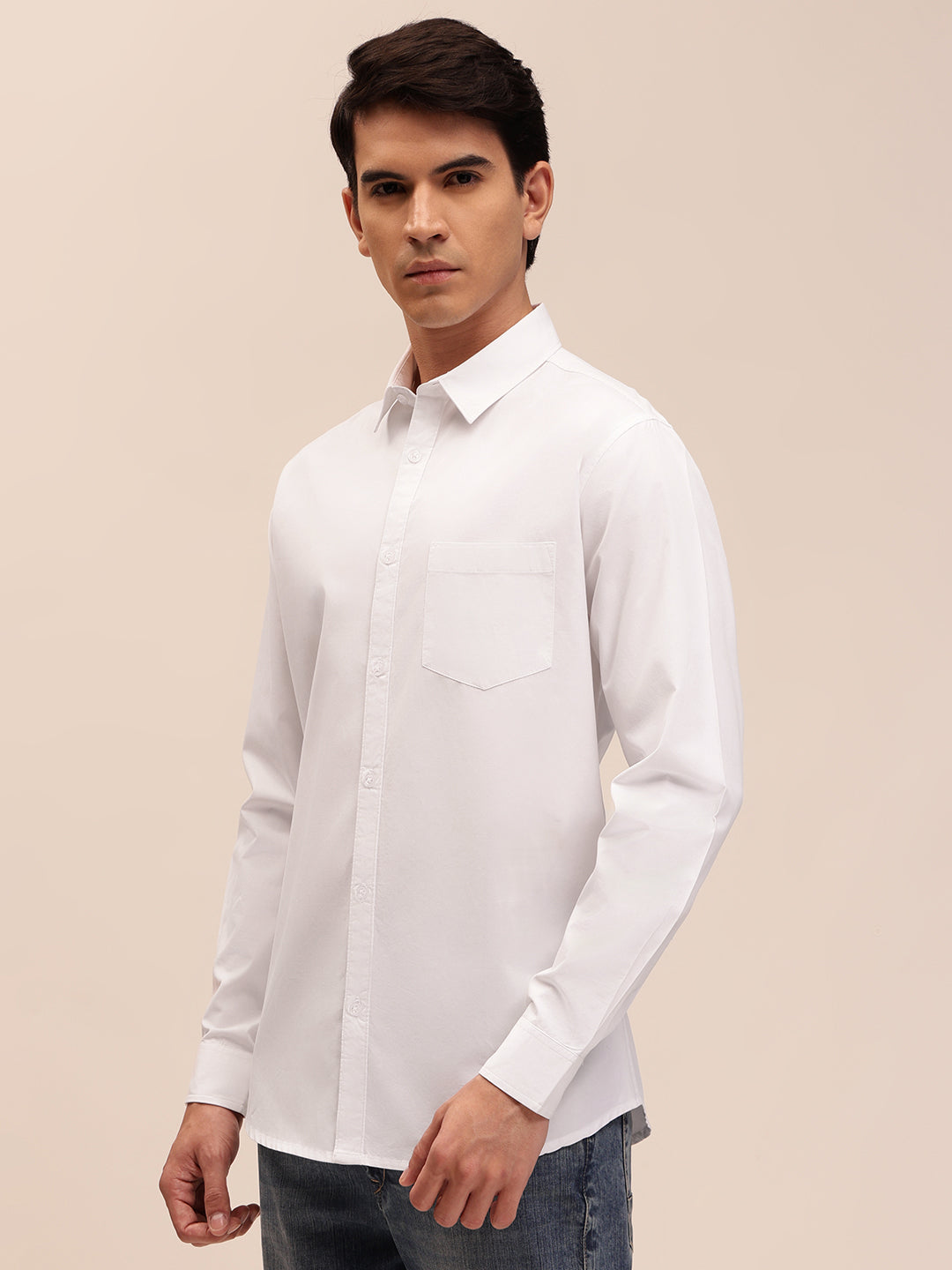 Office Casual White Shirt for Men