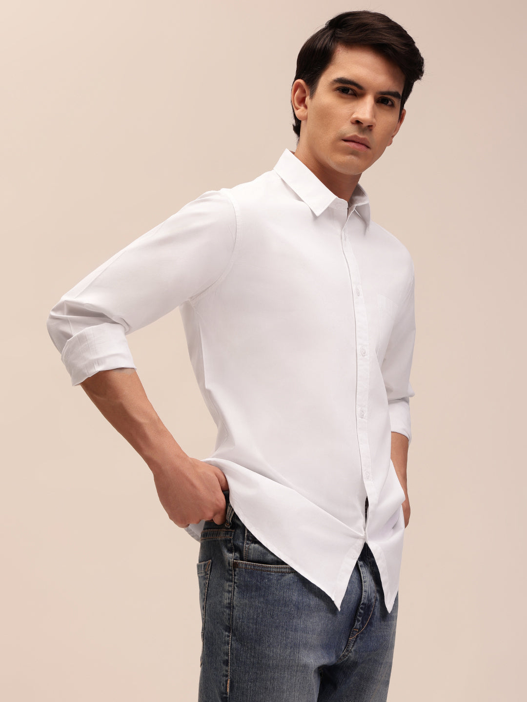 Office Casual White Shirt for Men