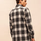Men’s Checkered Long Sleeve Shacket in Beige