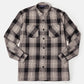 Men’s Checkered Long Sleeve Shacket in Black