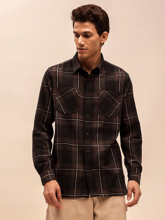 Trending All Season Brown Shacket for Men