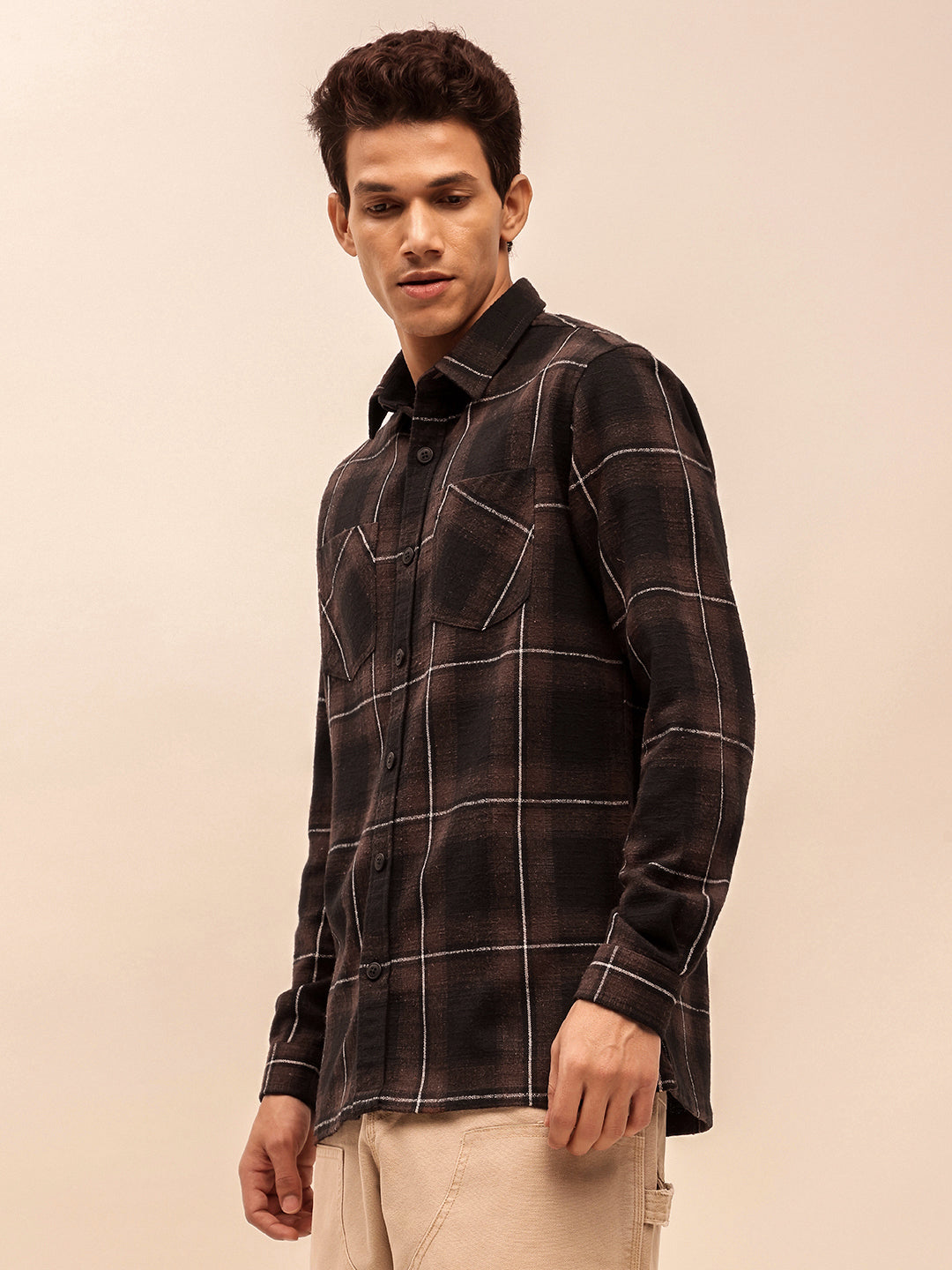 Trending All Season Brown Shacket for Men