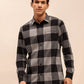 Slim Fit Black Checks Casual Shirt for Men