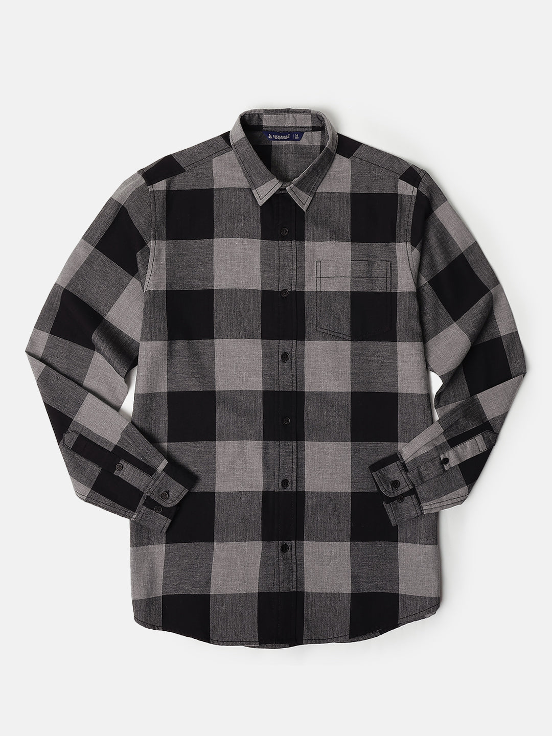 Slim Fit Black Checks Casual Shirt for Men