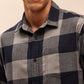 Navy Check Shirt with Long Sleeves