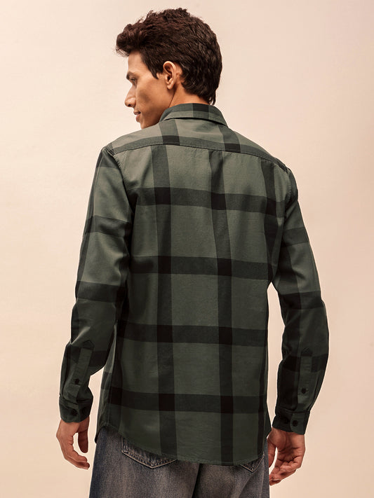 Office Casual Men’s Shirt in Olive Green