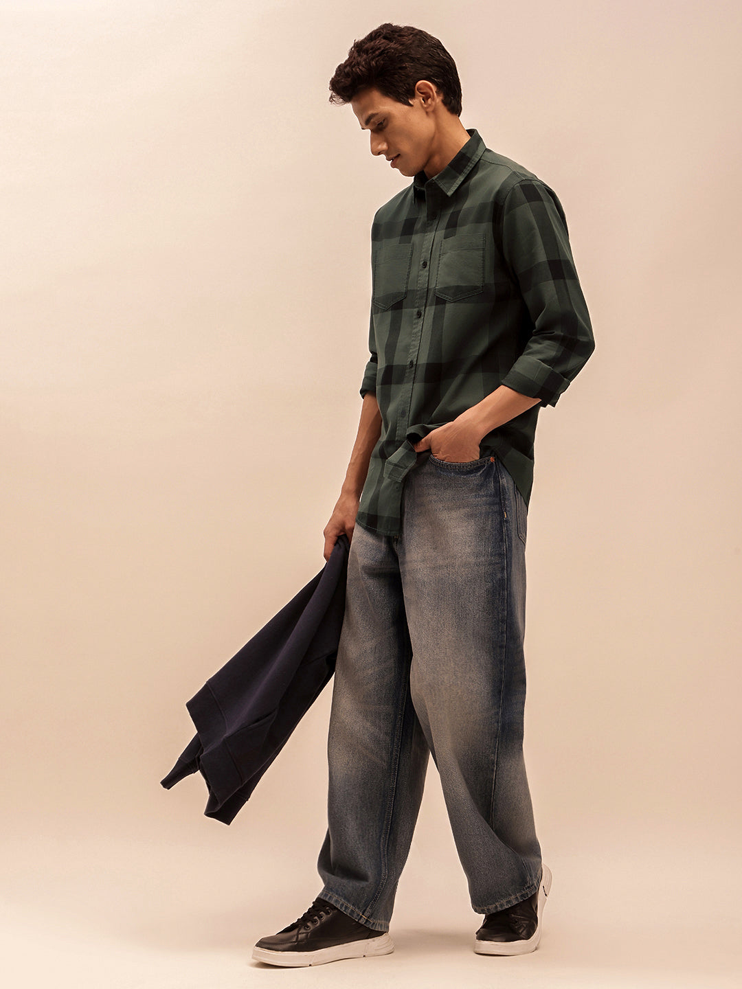 Office Casual Men’s Shirt in Olive Green